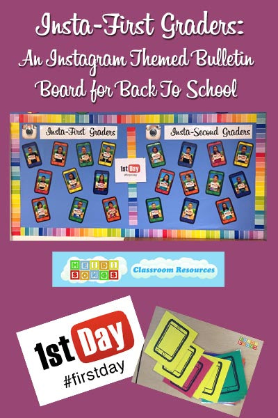 Instagram Bulletin Board Idea - First day of school