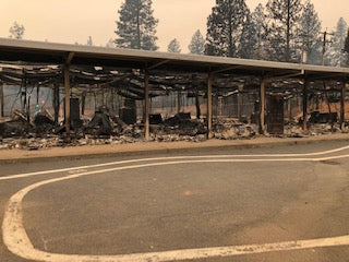 Ponderosa School in Paradise after the Camp Fire