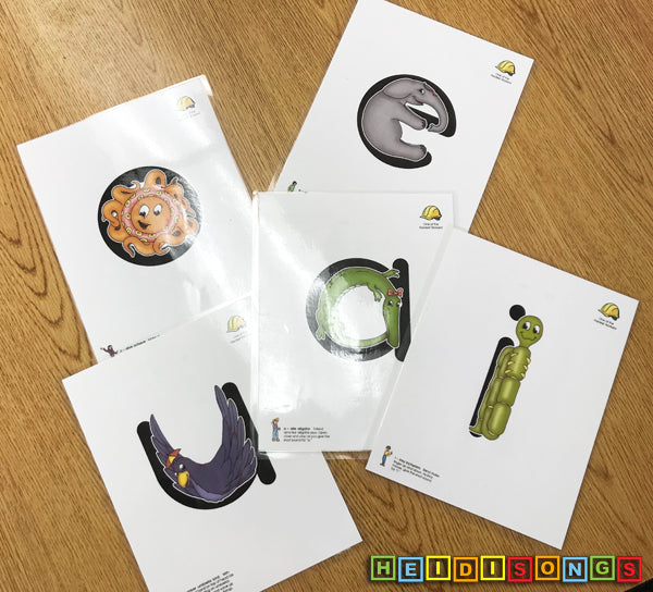 Zoo Phonics Vowels Flashcards