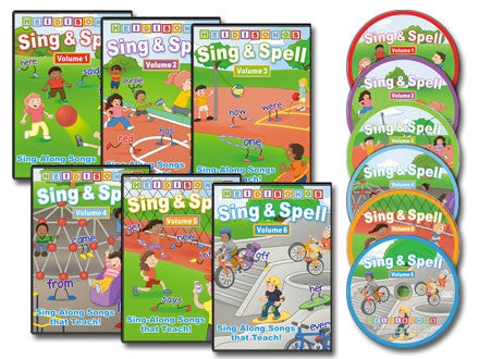Sing & Spell Vol 1-6 Animated DVD Collection