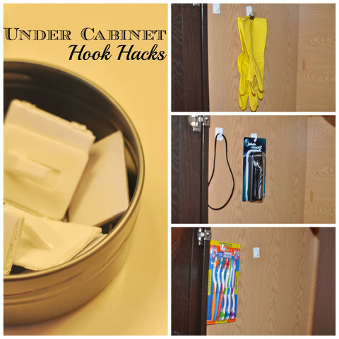 Cabinet hooks hack - Cleverly Changing
