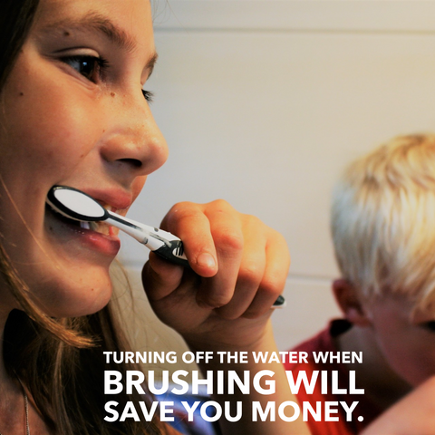 turning off the water when brushing your teeth will save you money