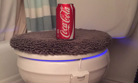 IllumiBowl Toilet Night Light Bathroom cleaning tips and hacks use Coca Cola to clean dirty toilet
