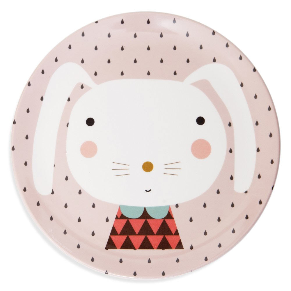 Melamine plate Rabbit by Haciendo el Indio for Petit Monkey