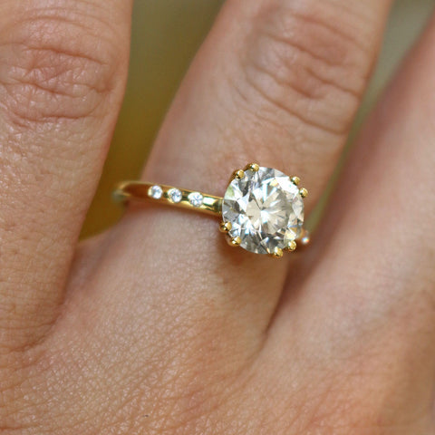 Diamond ring bespoke engagement ring Maya Magal commission jewellery London 