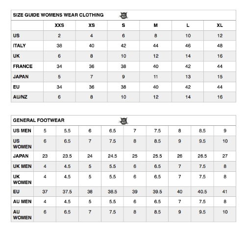 Marant Clothing Size Chart