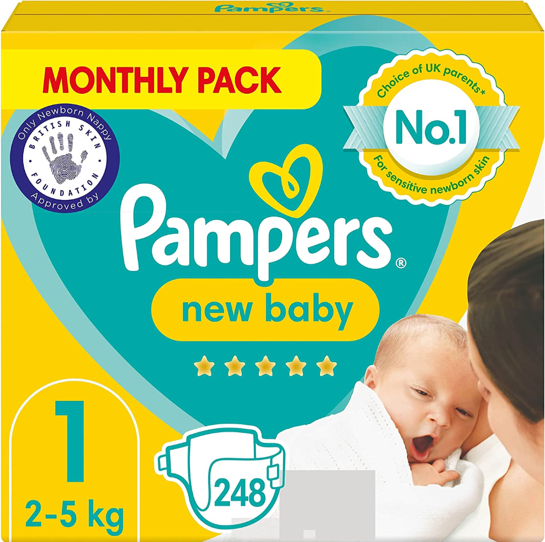 raket stopcontact waarom niet Pampers New Baby Diapers Monthly Box (Size 1, 2, 3) – Diaper Yard Gh