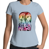 Sportage Surf - Womens T-shirt - Rainbow 'Wise Owl' - Front