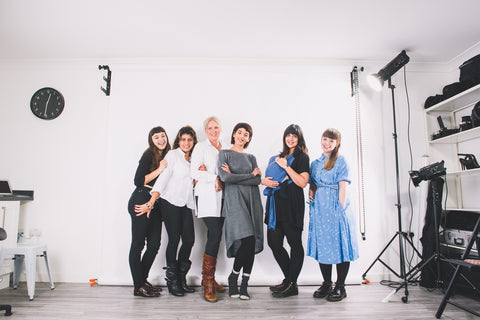 Outsider shoot - Behind the scenes - ethical fashion - team