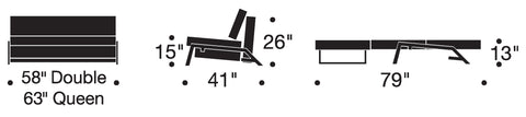 Stretch Sofa Bed measurements