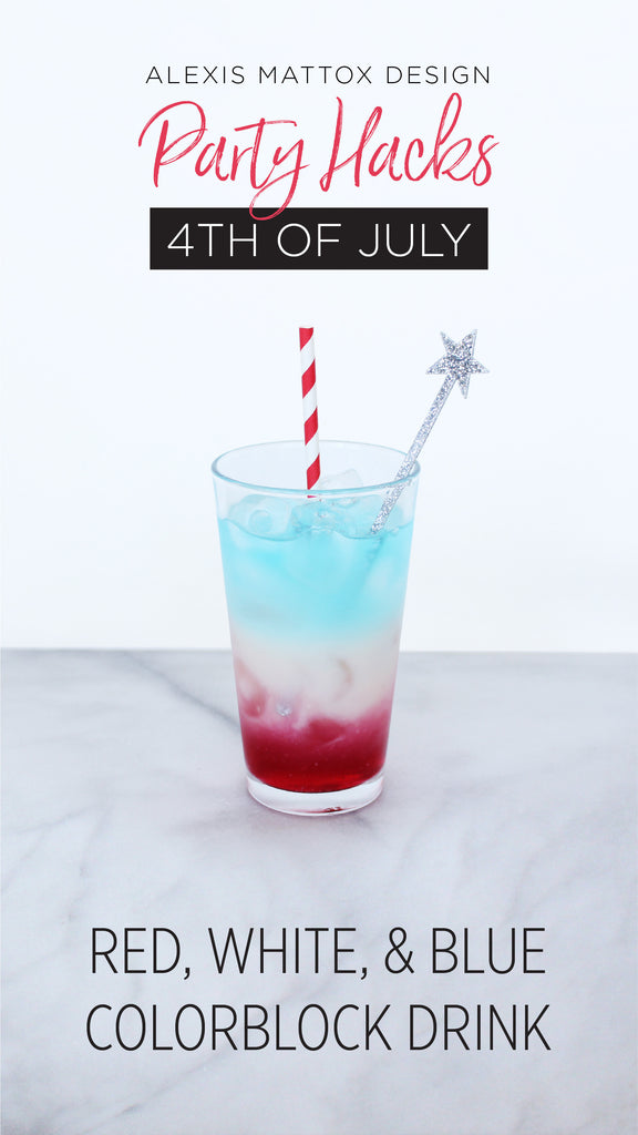 Red, White, and Blue Colorblock Drink