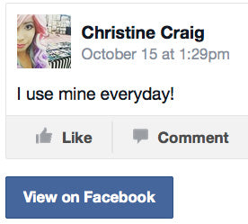 Christine Craig testimonial on Facebook of The NEVERknead polymer clay machine tool