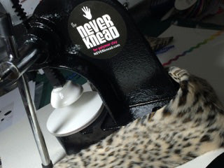 Decorate with faux fur on your NEVERknead Polymer Clay Kneading Machine tool