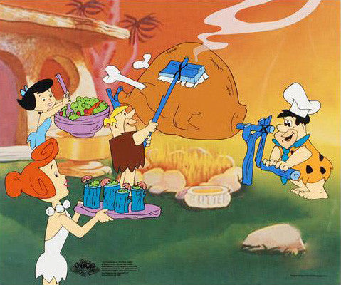 Flintstones Barbecue Hanna Barbera Animation Sericel with Background – Art  Deals
