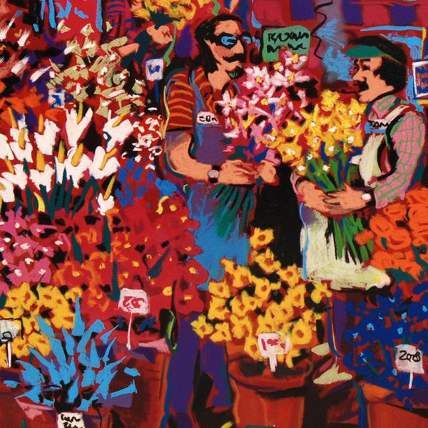 Flower Shop James Talmadge Serigraph Print Artist Hand Signed Numbered Art Deals