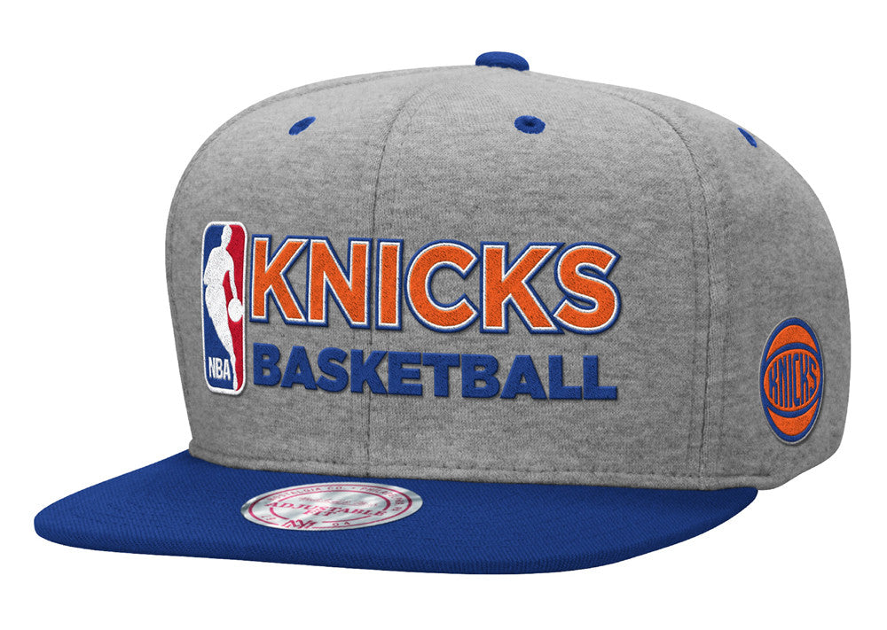 grey and blue knicks hat