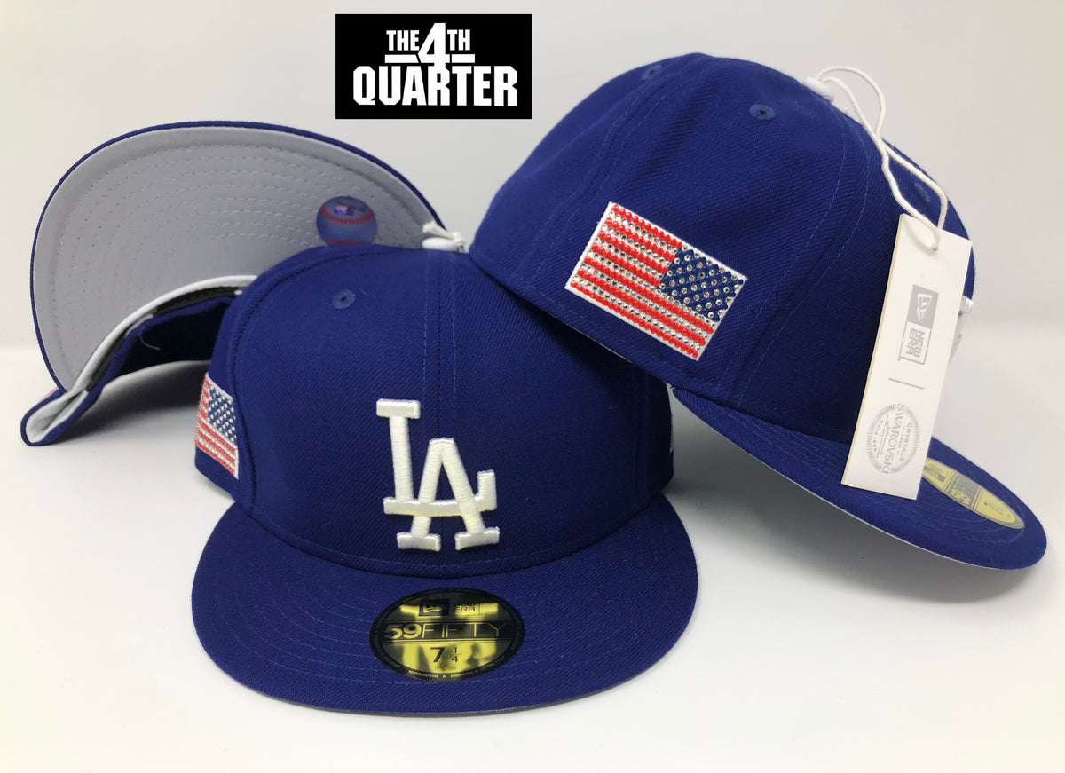 Los Angeles Dodgers Fitted New Era 59Fifty Swarovski USA FLAG – 4TH QUARTER