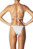 STRING BOTTOM - WHITE BLACK POLKA DOT