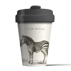 I am special zebra bamboo coffee cup
