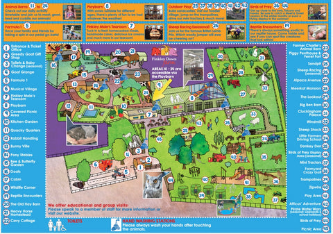 Finkley Down Farm map of things to do Andover