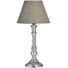 Tweed and Chrome Table Lamp