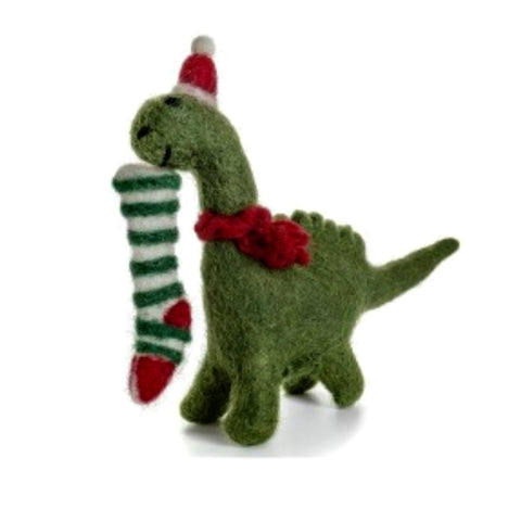 Felt Dinosaur Christmas Decoration
