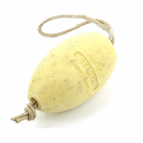 Lemon French triple milled Soap on a Rope
