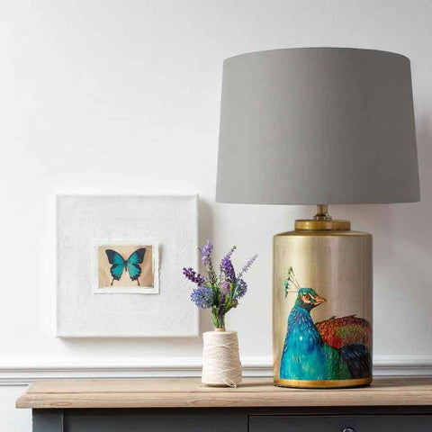 Statement Lamp with Peacock
