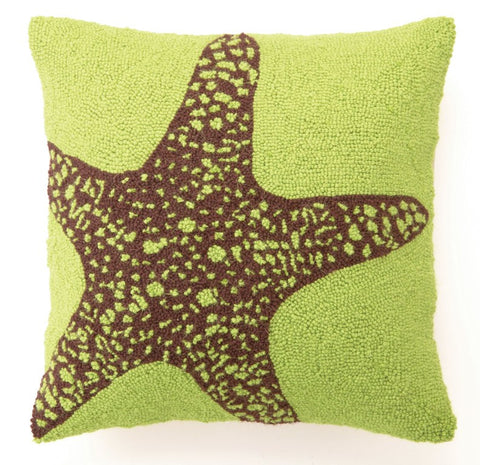 Green Starfish Hook Pillow