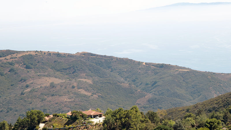 View from Flores Canyon from Rambla Pacifico Road in MalibuMalibu