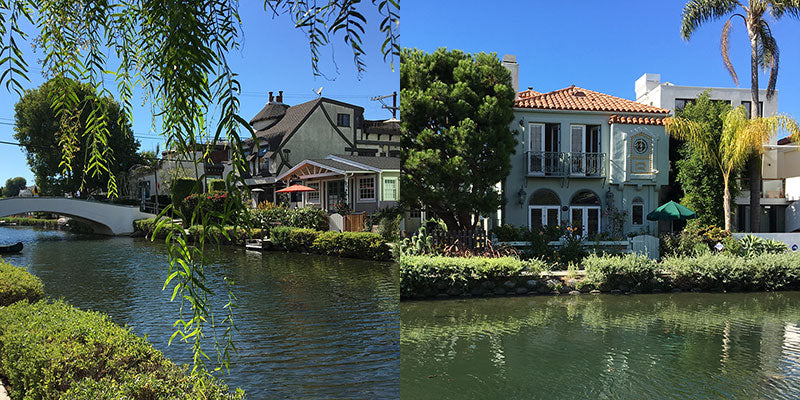 view of canal houses in Venice Beach, California 