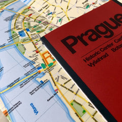 Map of Prague showing Old City along the Vltava River