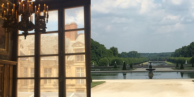 views of chateau fontainebleau courtyard and gardens 