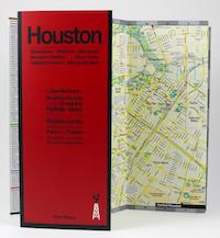 image of a foldout map of Houston showing downtown