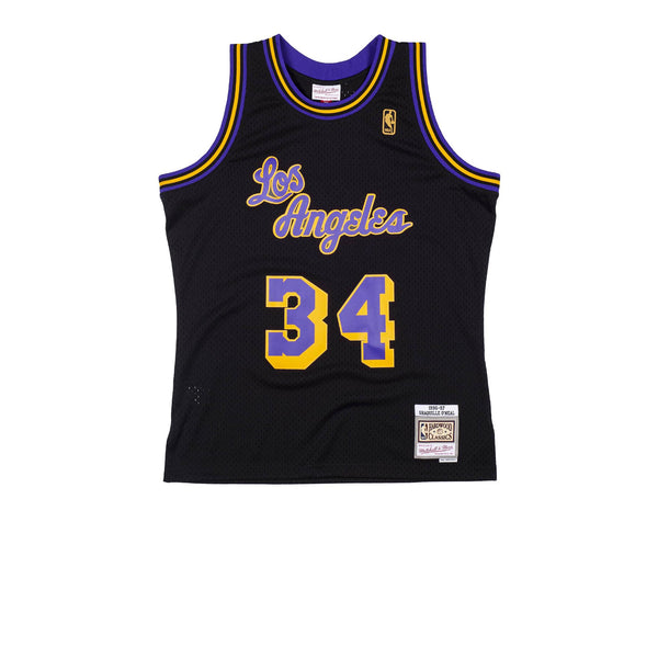 Air Jordan 5 NBA HARDWOOD CLASSIC SWINGMAN LOS ANGELES LAKERS SHAQUILLE O'NEAL 1996-97 JERSEY BLACK