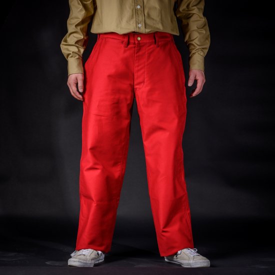 ワークパンツ モールスキン レッド Work Pants Moleskin Red