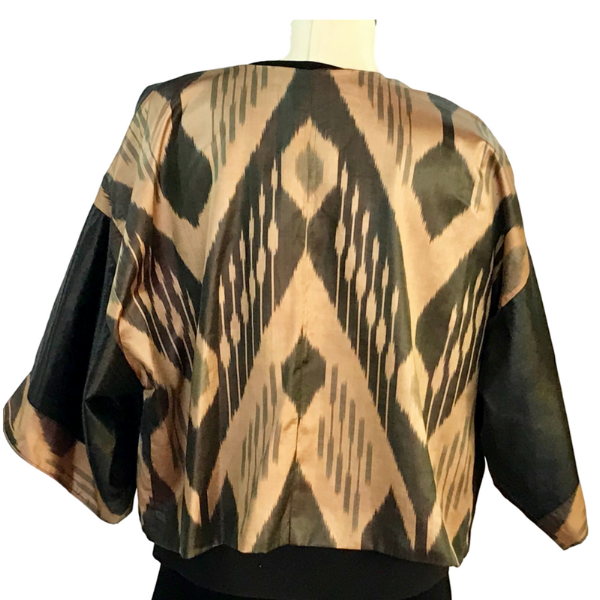 short silk kimono jacket