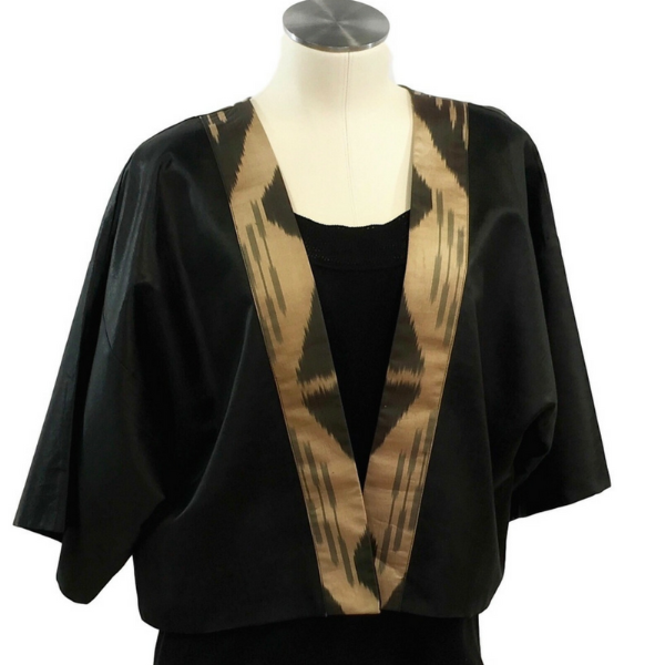 short silk kimono jacket