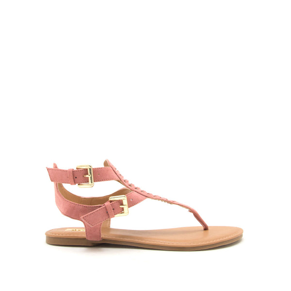 dusty rose flip flops