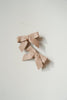 Anne Leather Bow Clip - Rosewood