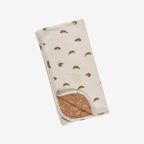 Double-sided Blanket - pangolin + foliage