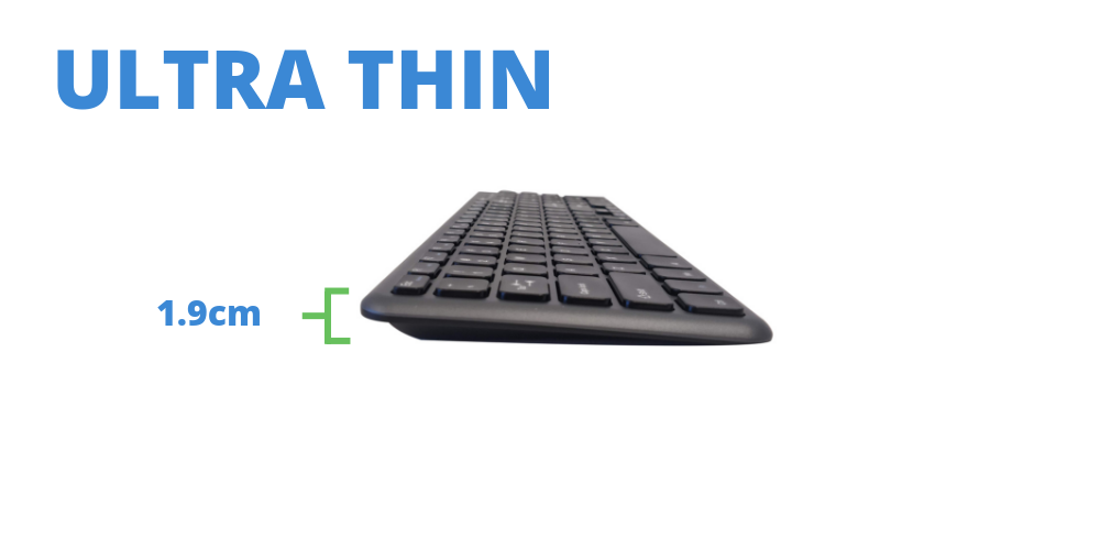 Ultra thin ergonomic keyboard