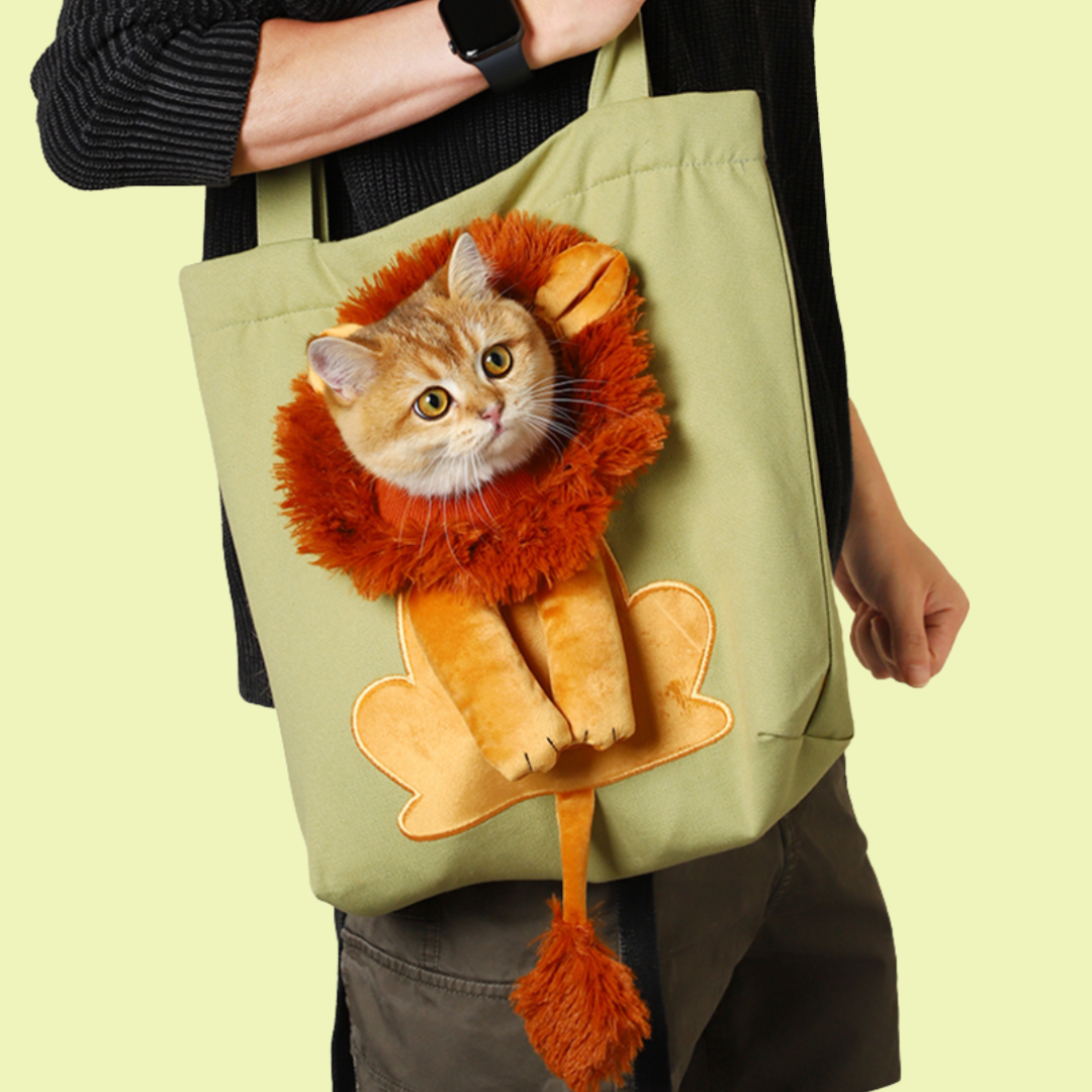 marea escanear Aislar PurrKing™.Bolso de Paseo de Gatos con diseño de Cabeza de León. – Pet by  Pet Store