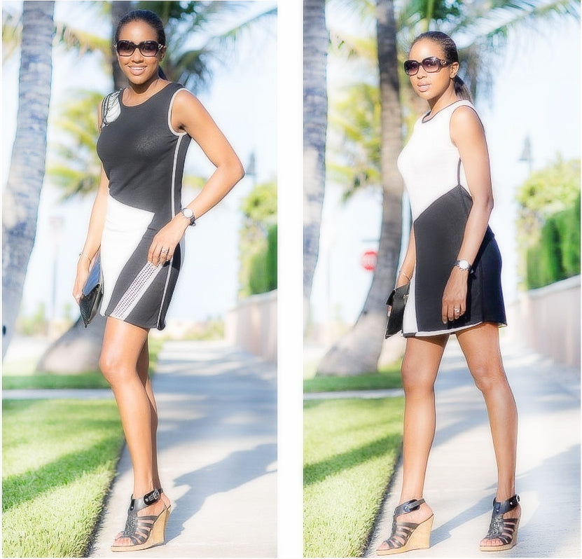 Busy Wife Busy Life Sherita Janielle in Jia Collection Erika reversible knit dress