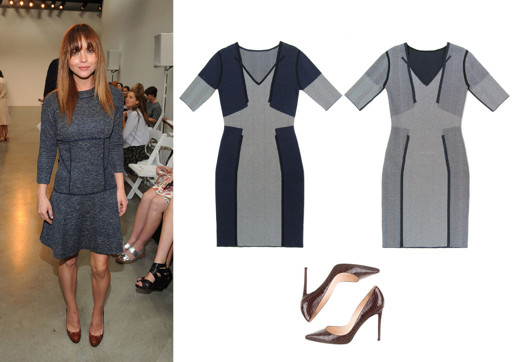 Look as effortless as Christina Ricci with the Andela reversible dress. Style it with a pair of textured brown pumps.