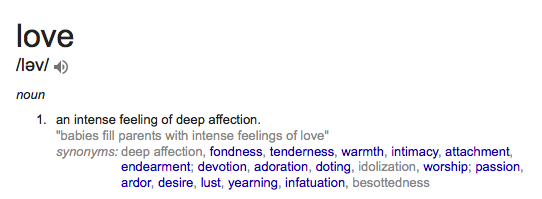 Love definition - Google