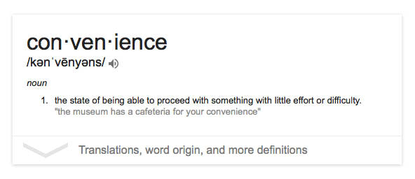 convenience definition google