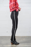 Ponte Knit Striped Travel Pant