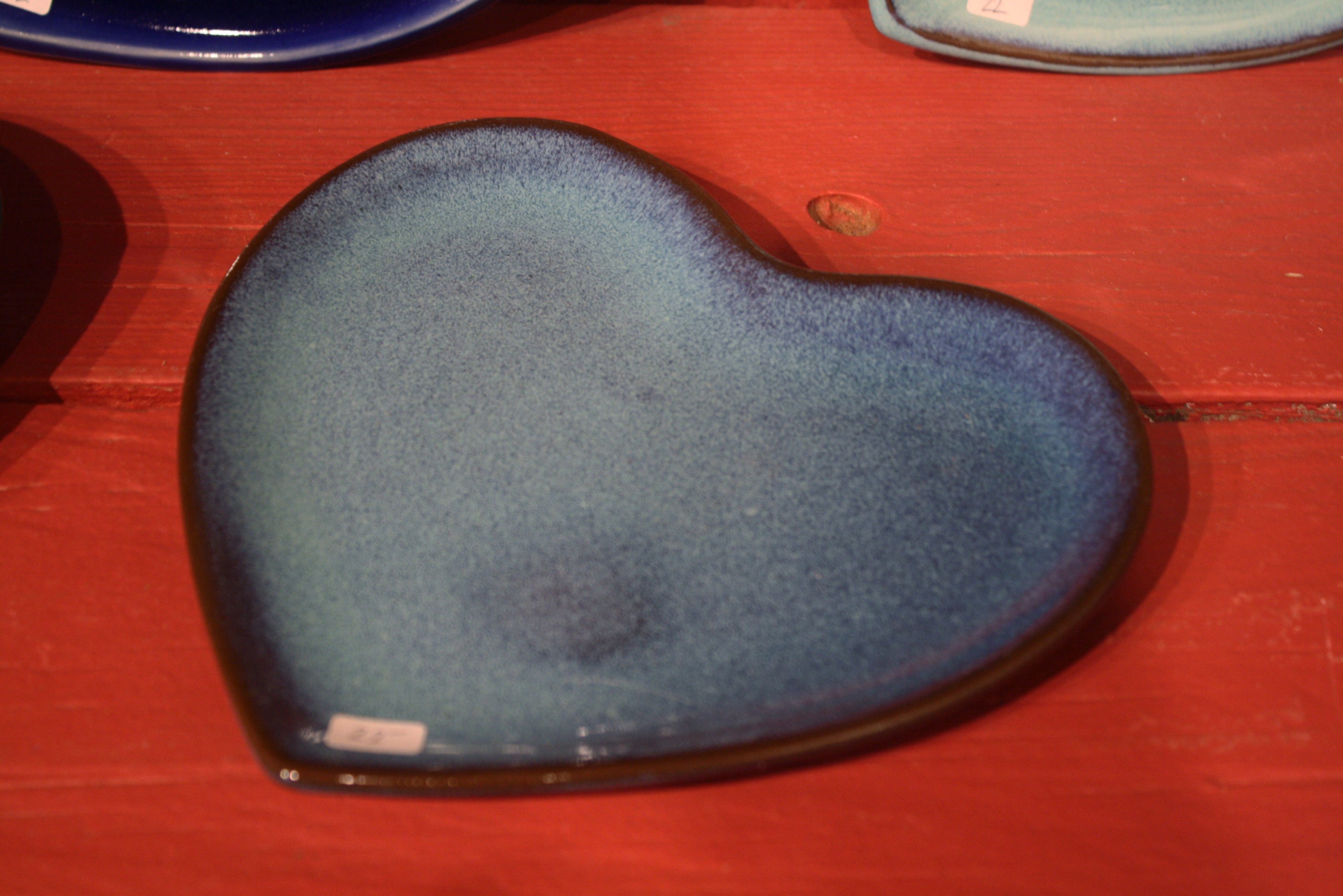 Heart shaped plate at Greenbridge Pottery Studio