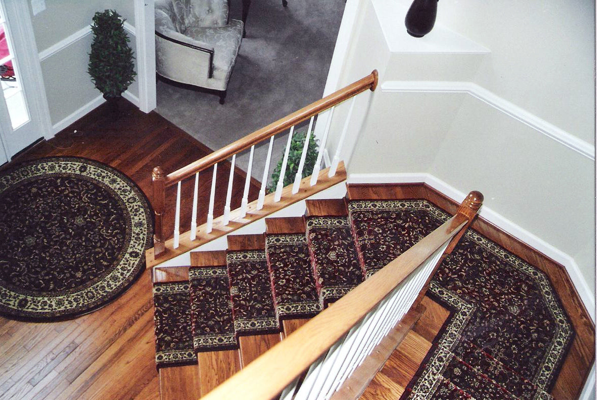 Angled Stair Runner Installation - Main Street Oriental Rugs